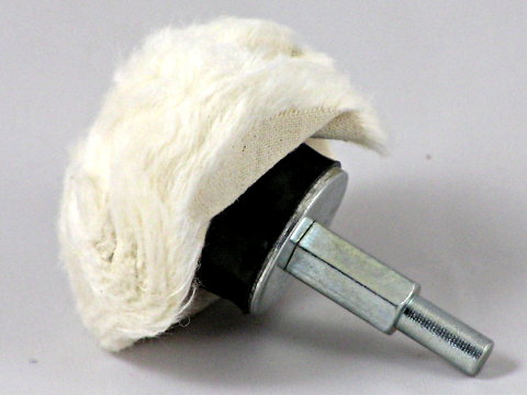 Dome Polishing Mop 85mm, polishes inside bowls and goblets